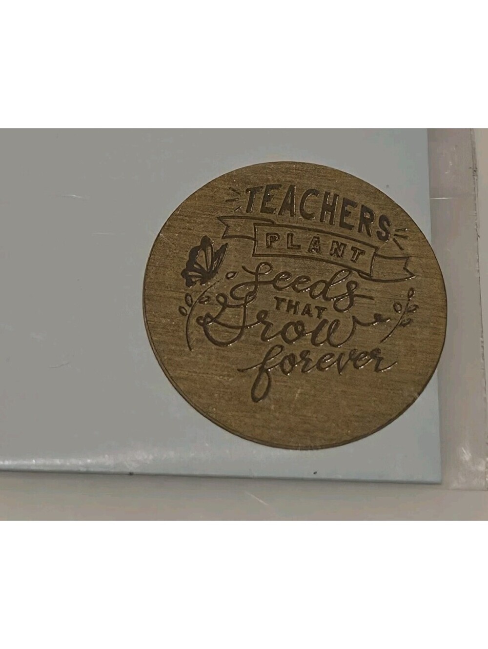 Origami Owl Large Gold Plate  "Teachers Plant Seeds That Grow Forever"